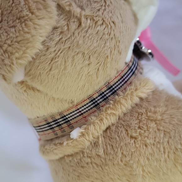 Shar Pei Dog Our Generation Plush Like New Plaid Collar Red Leash - Picture 9 of 13